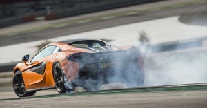 Mclaren 570s Burnout Reifen Seite Motorblock