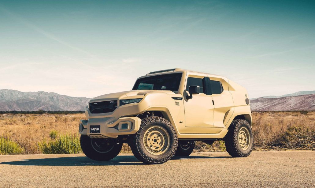 Rezvani Panzer im passenden Militär-Look
