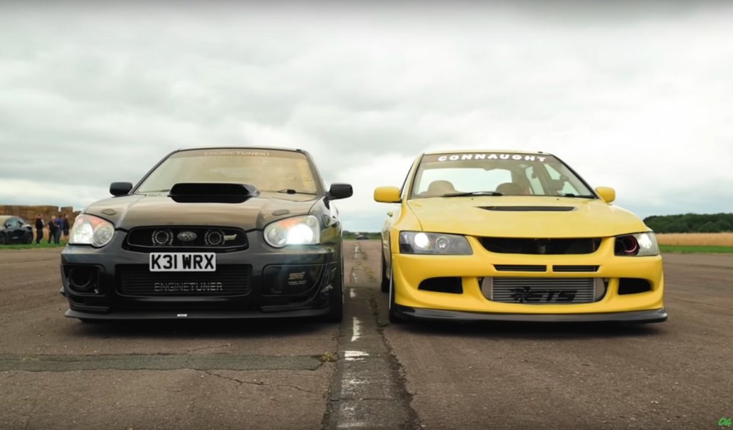 650 PS Lancer Evo 8 vs. 700 PS WRX STI