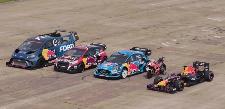 F1, Moto GP, Rallye – Das ultimative Red Bull Drag Race