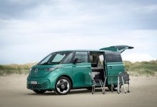 VW ID. Buzz mit Gute-Nacht-Paket als Camper eingerichtet