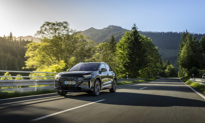 Audi Q4 e-tron auf Probefahrt in der Umgebung von München