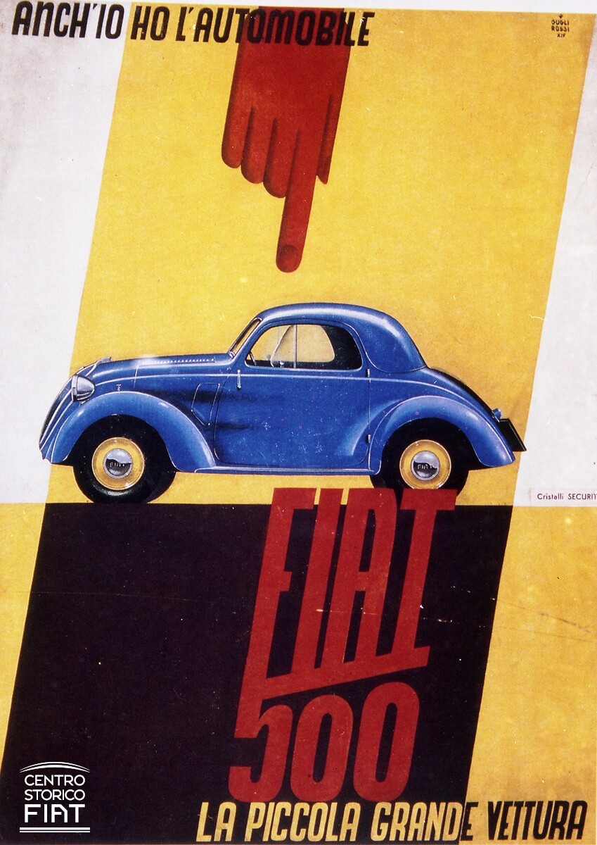 Fiat 500 Topolino im Heritage Hub Mirafiori Turin