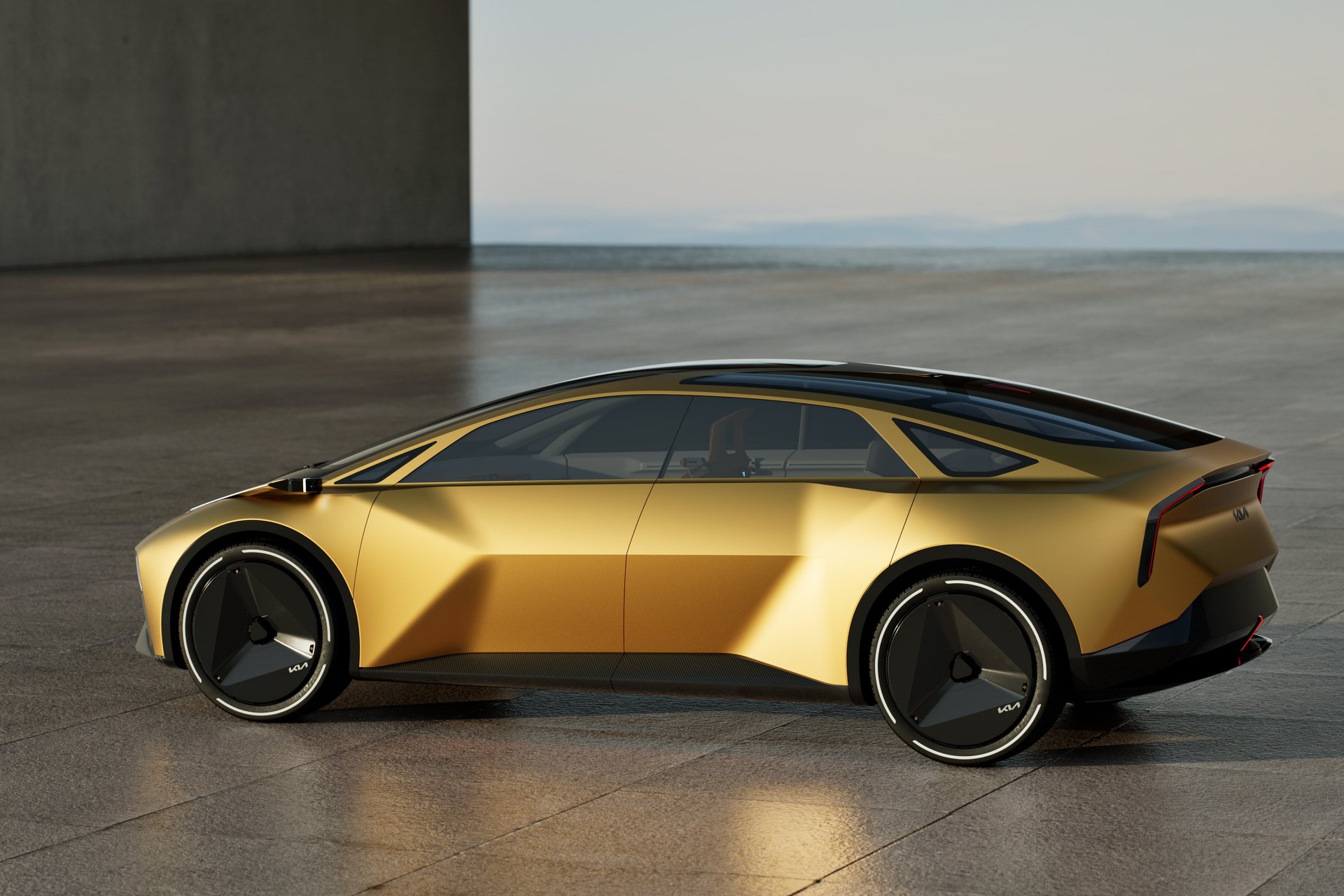 Kia Vision Meta Turismo Cockpit mit Gaming-Controller-Lenkrad und AR Head-up-Display