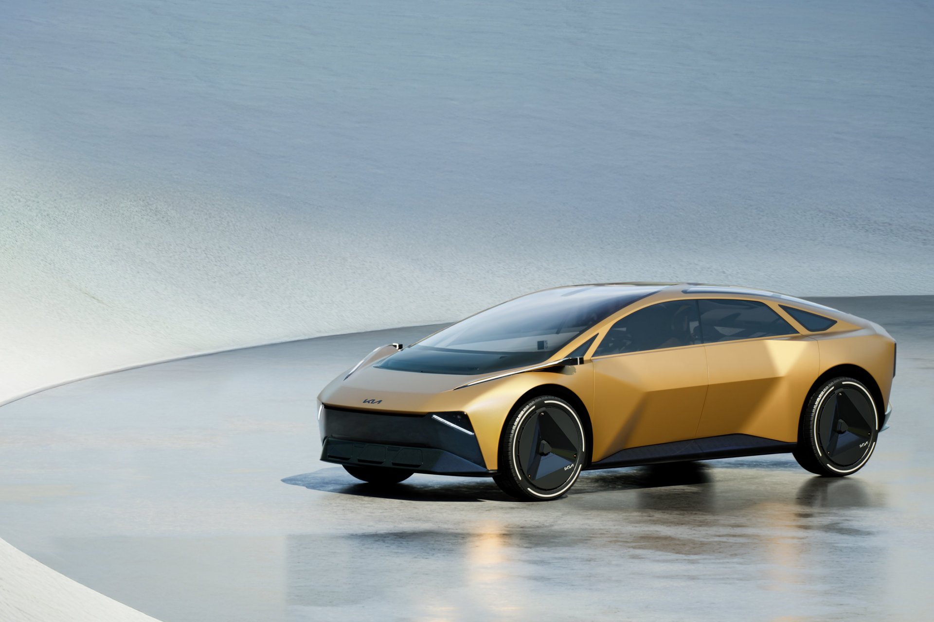 Kia Vision Meta Turismo Heckansicht mit LED-Signatur und aerodynamischer Kante