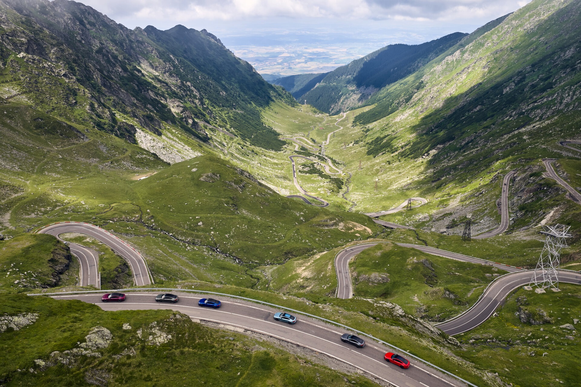 Transfăgărășan, Luftaufnahme der Passstraße