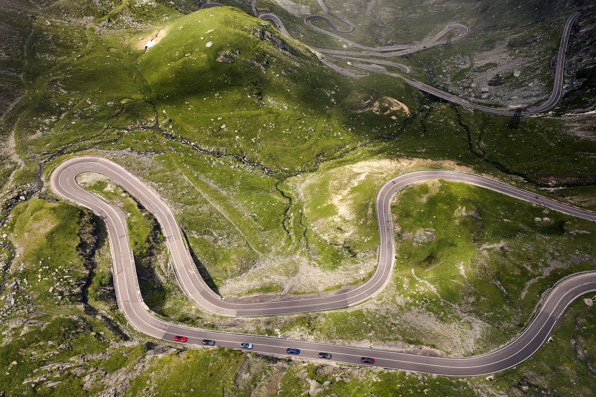 Transfăgărășan, Luftaufnahme der Passstraße