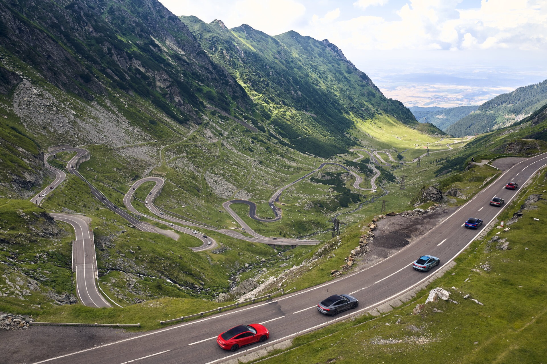 Transfăgărășan, Luftaufnahme der Passstraße