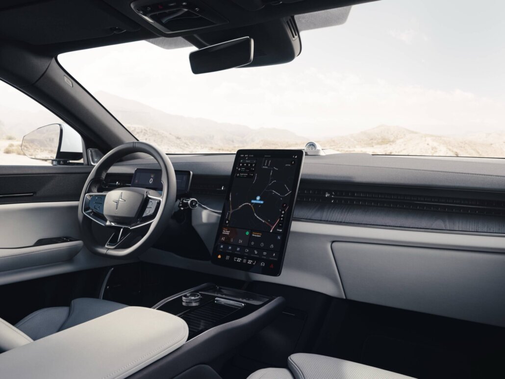 Armaturenbrett und Innenraum des Polestar 3