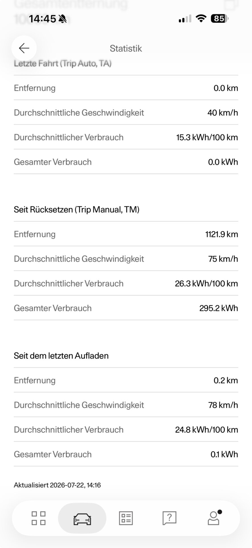 Polestar-App: Reiseverbrauch des Polestar 3 mit 26,3 kWh pro 100 Kilometer über 1.121 Kilometer