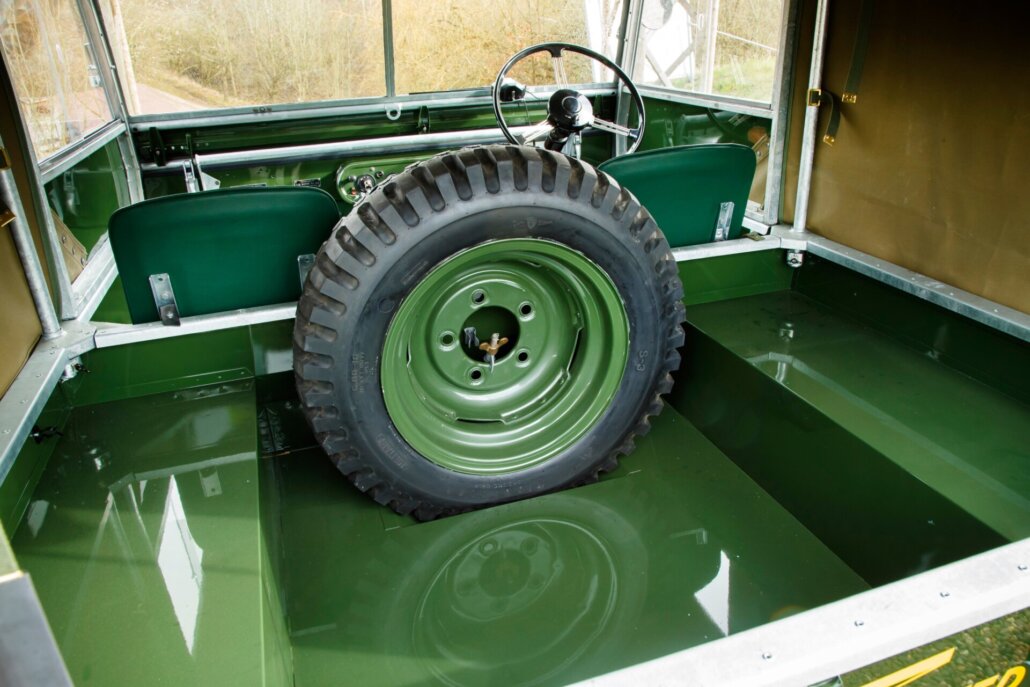 Land Rover Series I, historische Aufnahme aus dem Jaguar-Land-Rover-Archiv
