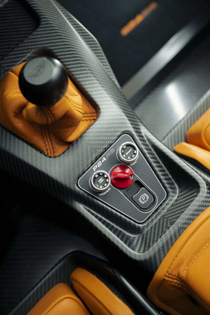 Detailansicht der Sitze im Donkervoort P24 RS