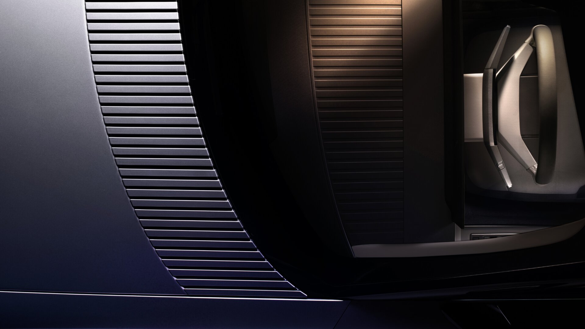 Uebersichtsansicht des Innenraums des Jaguar Type 01 mit durchgehender Mittelkonsole