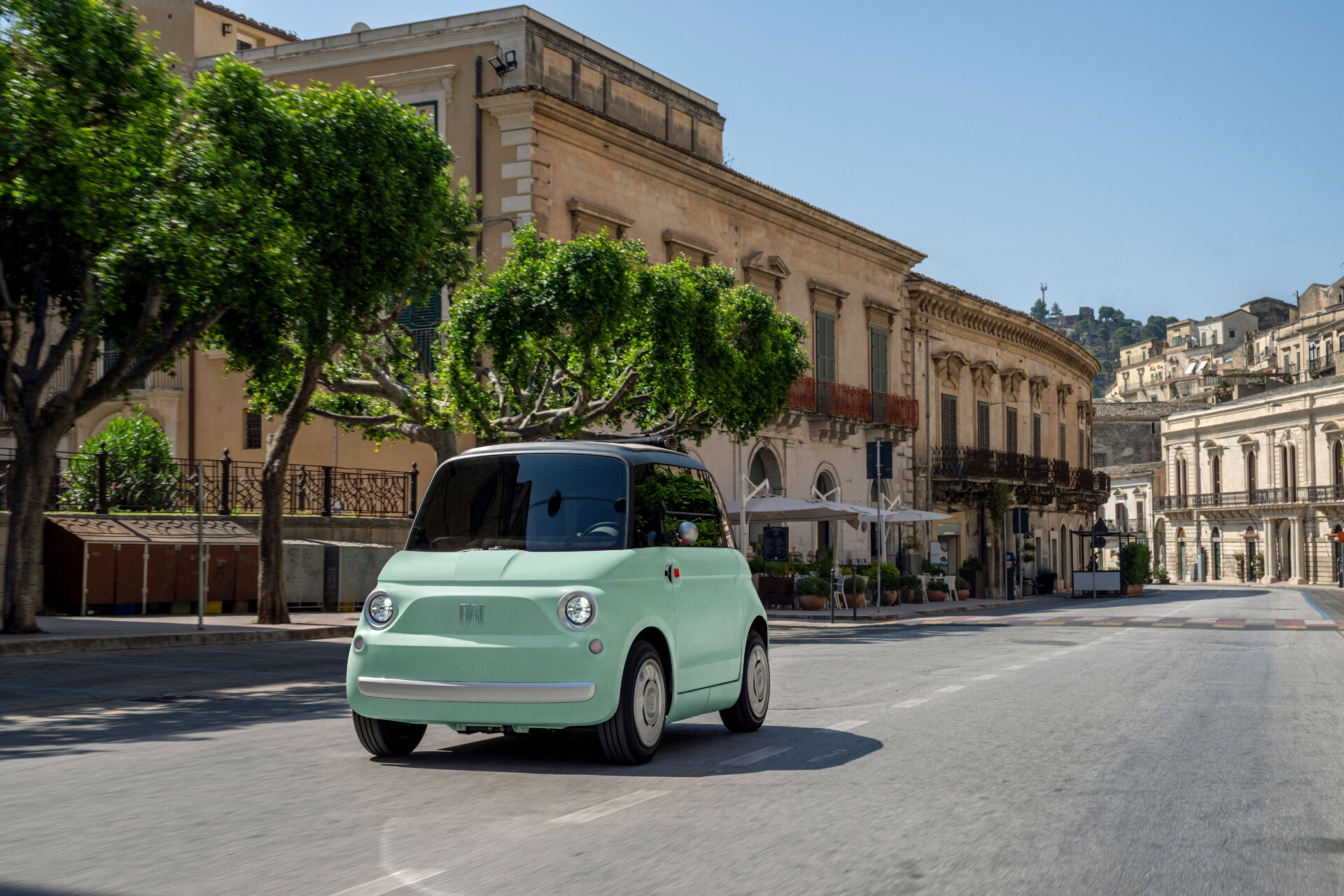 Fiat Topolino Dolcevita mit Stoffverdeck, Detailansicht