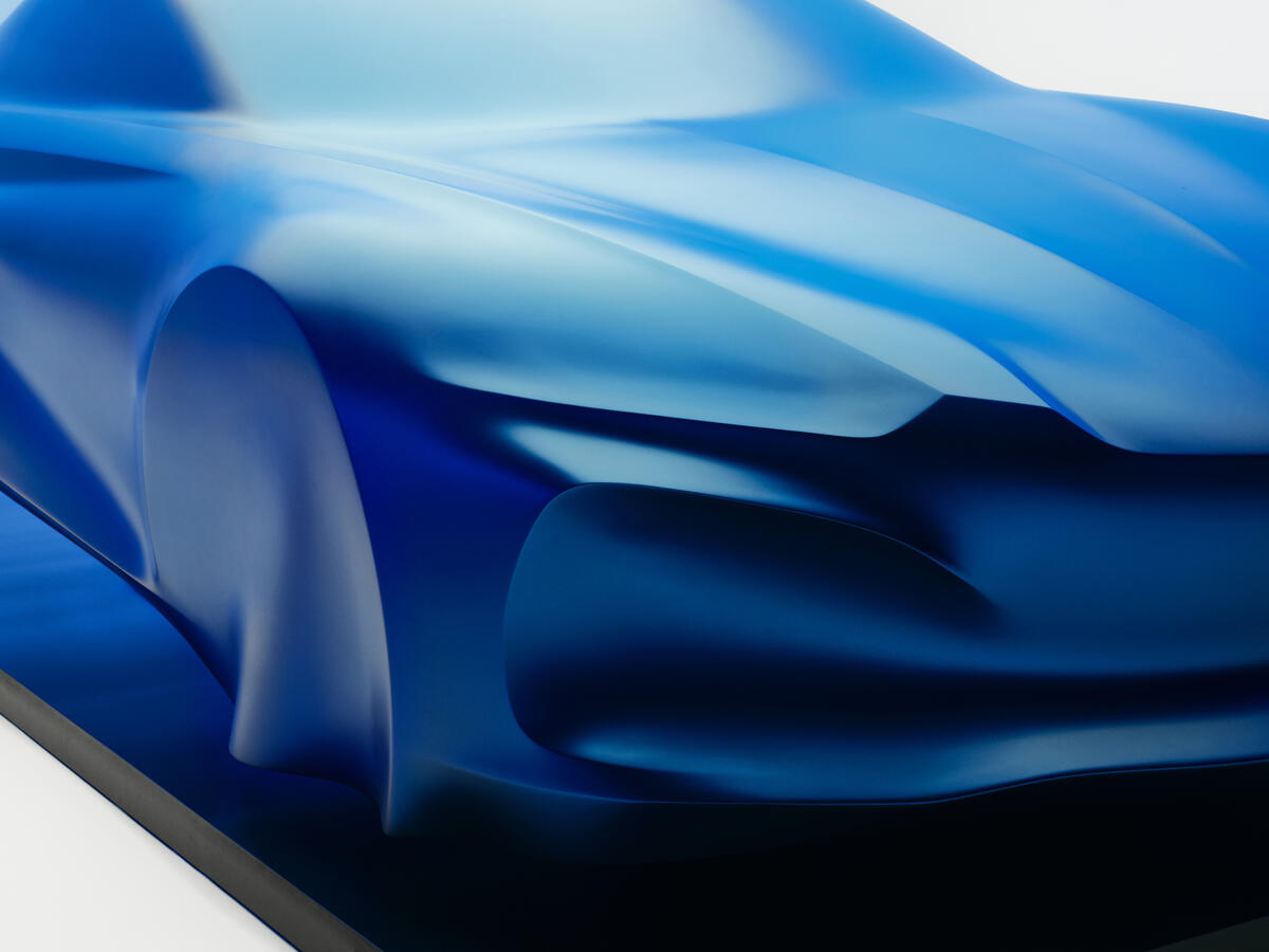 Alpine A110 Skulptur: Designstudie zur kommenden A110