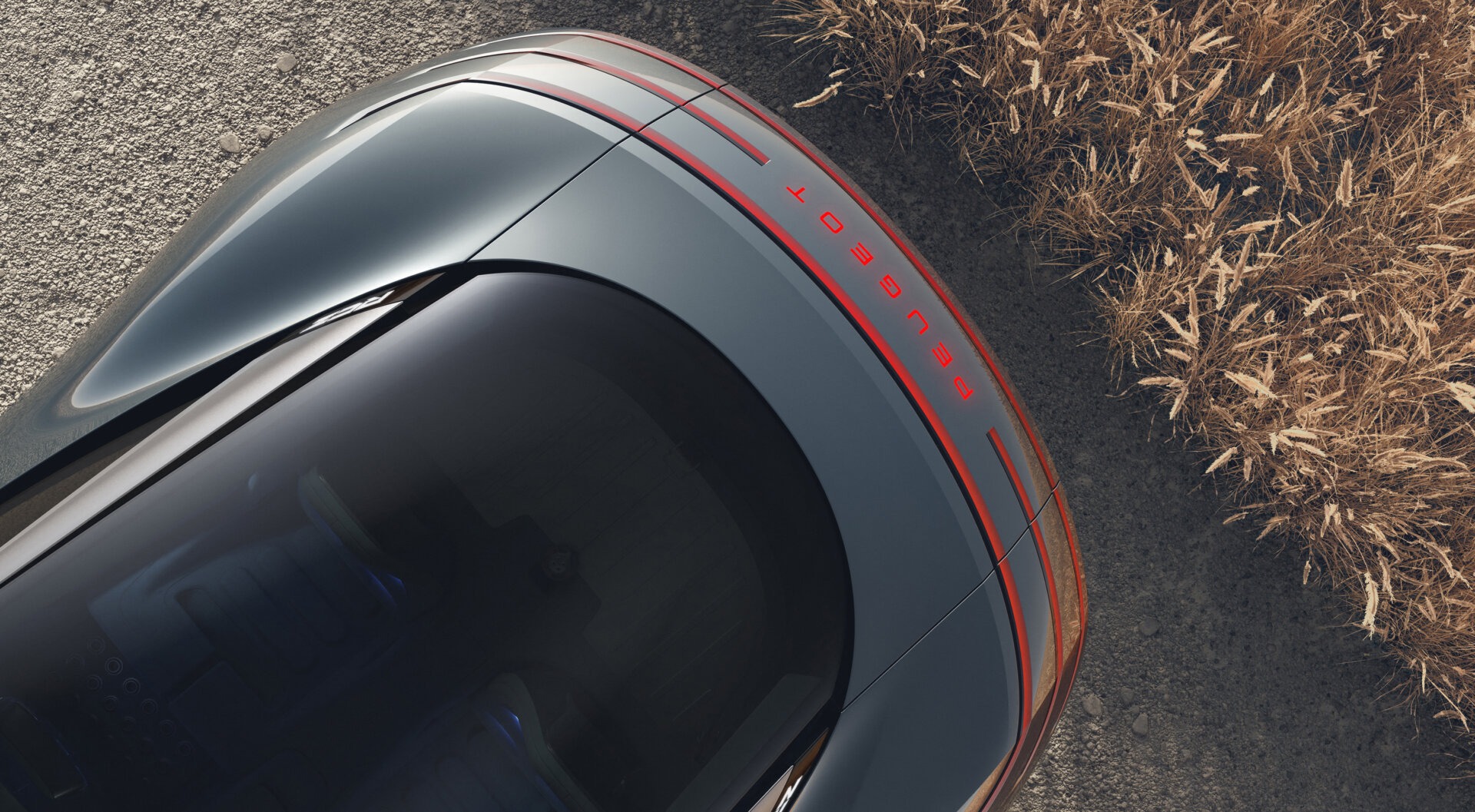 Peugeot RCZ Vision: Glaskuppeldach Bubble Roof von oben